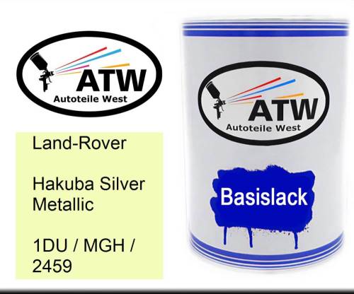 Land-Rover, Hakuba Silver Metallic, 1DU / MGH / 2459: 500ml Lackdose, von ATW Autoteile West.